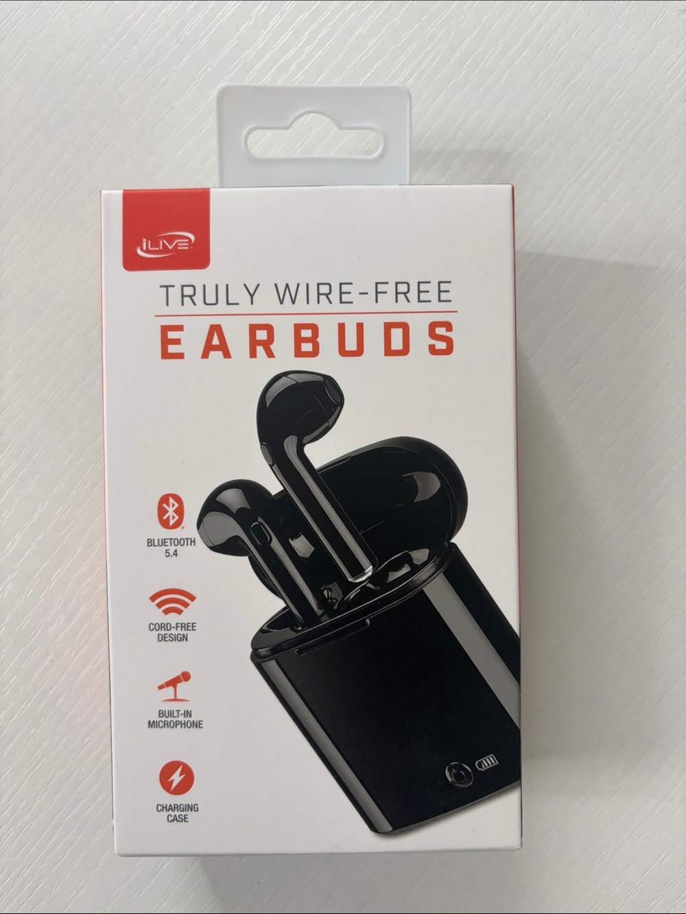 Truly Wire-Free Earbuds - Black and White Packaging